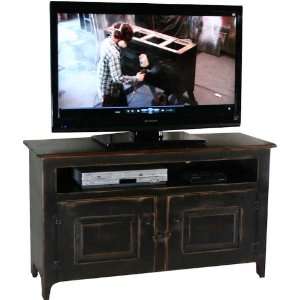   Black on Java Prim with Antique Pine Distressed Stain Top Home