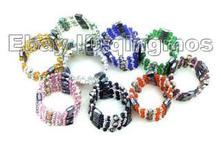 wholesale 8X Black Hematite Magnetic Beads & Cloisonne & Tibetan 
