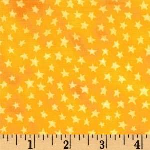  44 Wide Let It Snow Stars Yellow Fabric By The Yard 