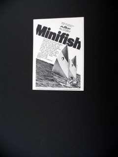 AMF Alcort Minifish Sailboat sail boat 1972 print Ad  