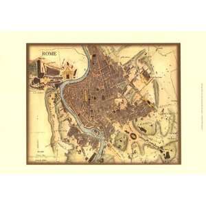  Map of Rome by Vision studio 14x11