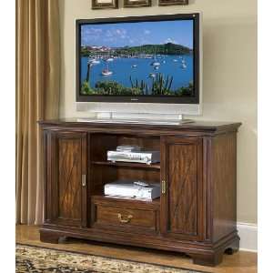   Entertainment Credenza with Sliding Doors in Windor Finish Home