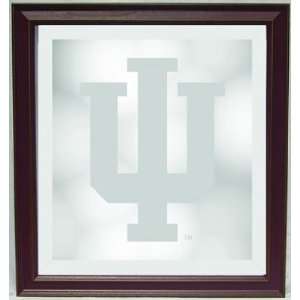 Indiana Hoosiers 20 x 18.5 Framed Wall Mirror NCAA College Athletics 