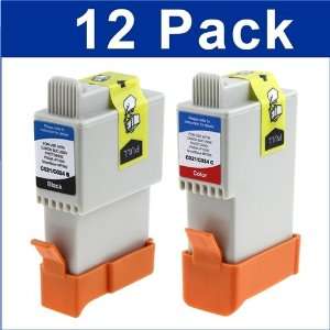  12 Pack(6 Black + 6 Colour) Ink Cartridge For Canon BCI 24 