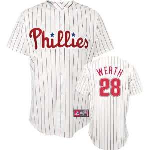  Cliff Lee Jersey: Youth Majestic Home White Pinstripe 
