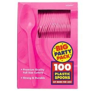  Bright Pink Big Party Pack   Spoons: Toys & Games