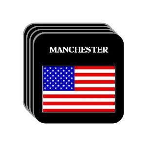  US Flag   Manchester, New Hampshire (NH) Set of 4 Mini 