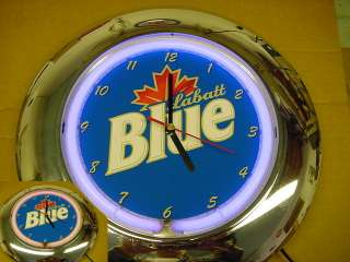 Labatt Blue Beer 12 Neon Clock   Color Changing  