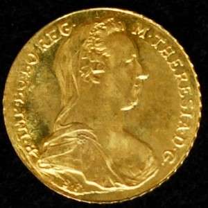 Austria Maria Theresa Gold Miniature Coin Solid 22KT  