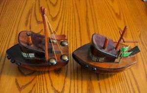 Wooden Ship Model REDWOOD FISHING FLEET! Unusual.  