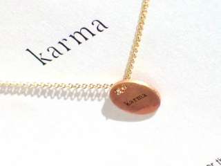 SALE DOGEARED ROSE GOLD DIPPED KARMA MANTRA NECKLACE  