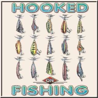 Hooked On Fishing Lures Fisherman Shirt S 2X,3X,4X,5X  