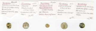 Hungary Coins Ancient Lot of 10 Silver  