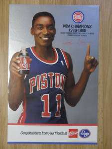 NBA Basketball Poster Isiah Thomas Detroit Pistons Coke  