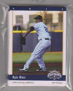 COMPLETE 2011 LAKE COUNTY CAPTAINS TEAM SET MINORS  