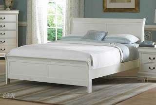 MARIANNE WHITE WOOD LOW PROFILE FULL/ QUEEN/ KING BED  