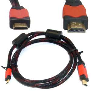 HDMI Mini to HDMI Digital Video Cable 1080p Type A to C  