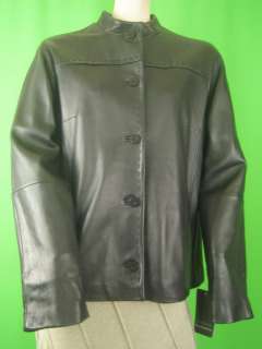 DANA BUCHMAN Soft Black Leather NEW Jacket M ITALY  