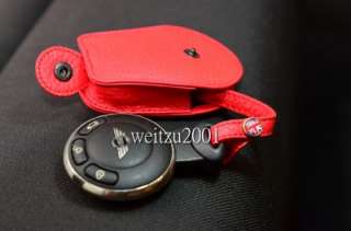 R55 R56 R60 red Leather Mini cooper Key Fob countryman  