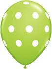 25 pack Polka dots Mix 11 balloons Qualatex pastel pink purple green 