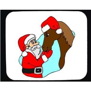 Mauspad mit der Grafik Weihnachten, Pferd, Winter  