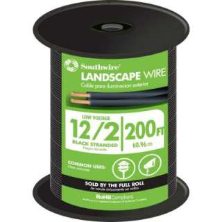 Southwire 200 ft. Black 12/2 Landscape Lighting Cable 55213447 at The 