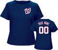 Washington Nationals Womens  Personalized With Your Name  Navy Name 