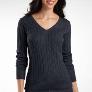    St. Johns Bay® Cable Knit Sweater, V Neck customer 