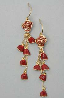 Disney Couture Jewelry The Beauty and The Beast Rose Earring 