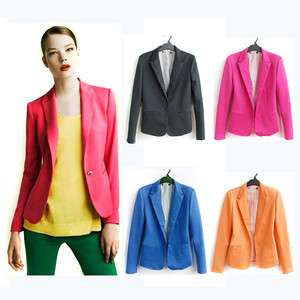 2011 Women Suit Blazer Turn Back Cuff Jacket Size 34~38  