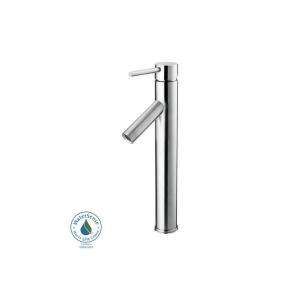  Bay Single Hole 1 Handle High Arc Bathroom Faucet in Brushed Nickel 