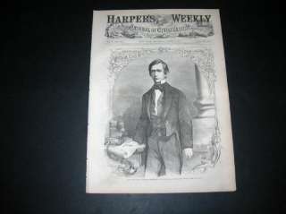 Harpers Weekly   April 6, 1861 SEWARD PICKENS DICKENS  