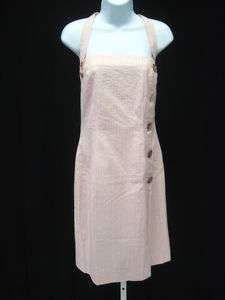 NEW FACONNABLE Pink Button Down Halter Dress Sz 36  