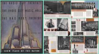 1933 Radio City Theatres RADIO CITY MUSIC HALL  RKO ROXY THEATRE Art 