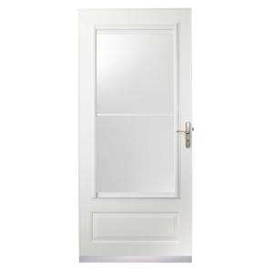   Storing Storm Door With Nickel Hardware E4SSN 32WH 