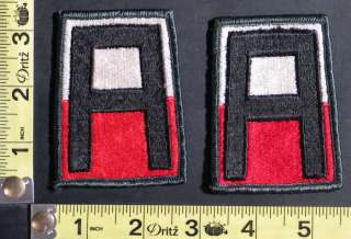 Lot of 2 U.S. 1st Army Military Patches Blk Edge 3 1/4  