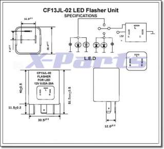 LED Blinker Relais Lampe Flasher 12V Takt KFZ Motorrad  