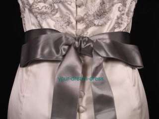 PLATINUM SATIN SASH 1 1/2W x 4 YDS FOR YOUR DRESS GOWN  