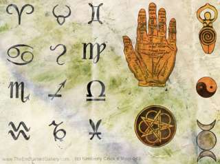 Astrology Signs Zodiac Symbols Palmistry RUBBER STAMPS  