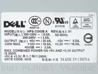 New Dell 330w Power Supply PSU F1525 NPS 330GB A for PowerEdge 700 