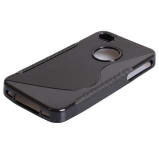 Schwarz Silikon Bumper Schutzhülle Für IPhone 4S 4G 4 Hülle Tasche 