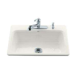   hole Single Bowl Kitchen Sink in White K 5832 3 0 
