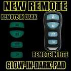   Nissan Infiniti Keyless Entry Key Remote & GLOW IN DARK Button Pad