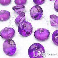 Crystal Purple Diamond Confetti Wedding Party Favor Paperweight 
