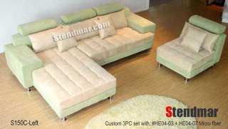 134522874 S150b 5pc New Modern Microfiber Sectional Sofa Set Ebay 