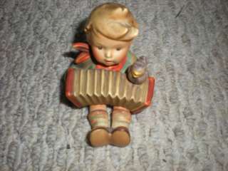 RARE Vintage Hummel Boy Accordion Bird Goebel TMK 2  