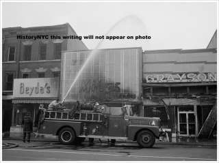 1968 DC RACE RIOT FIREMEN DCFD BURNING BUILDING PHOTO  