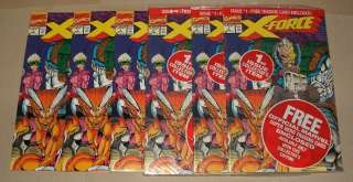 Lot of Six Marvel Comics X Force Issue 1 Comic Books  