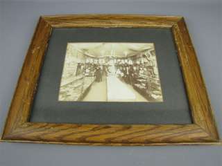 Antique Photo 1800s Busy Department Store Framed  