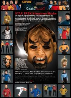 Original STAR Trek Klingonen Latexmaske Deluxe Next Generation für 